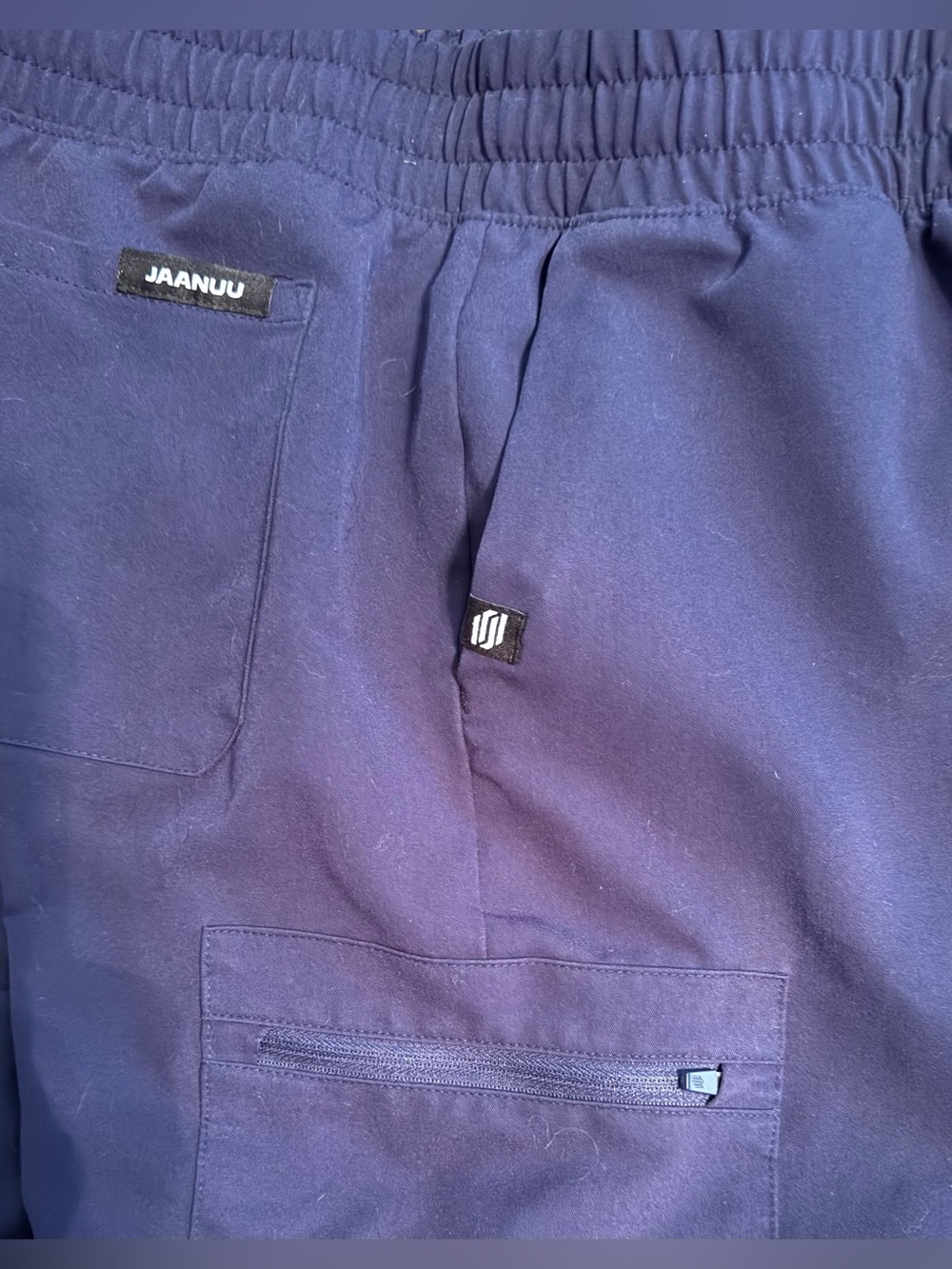 JAANUU Navy Blue Medical Scrub Pants Scrubs Joggers Size M Medium
